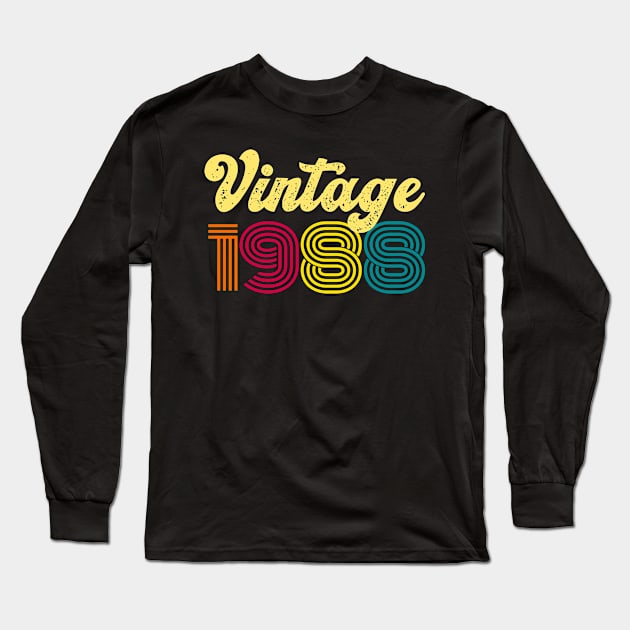 vintage 1988 Long Sleeve T-Shirt by hatem